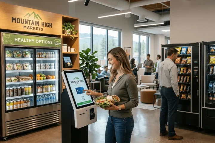 Comparison of a Micro Market vs Vending Machines in a modern office